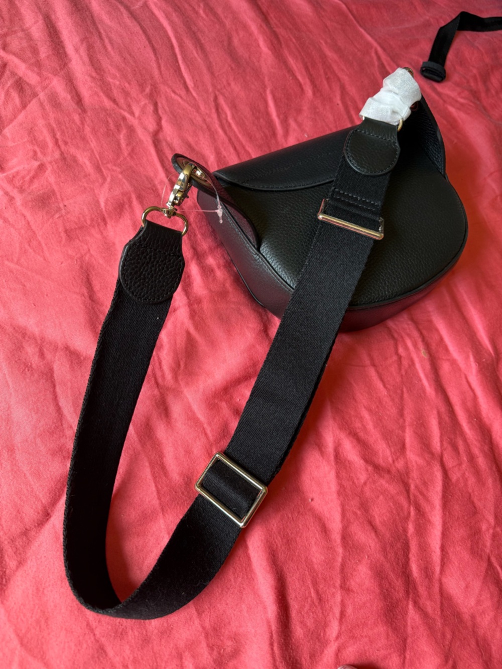 Saks Fifth Avenue Black Leather Crossbody Bag - Picture 9 of 14